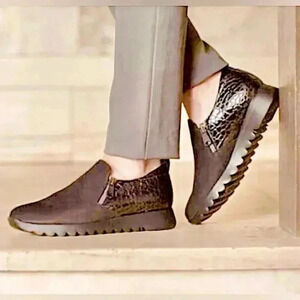 Munro Kit Loafers Neutral Brown Leather Comfort Casual Classic 10 Wide